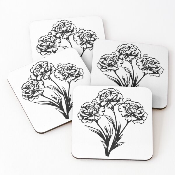 Item preview, Carnation Flower Pink Bloom Petals Bouquet Meadow Floral designed and sold by inkoutninja.