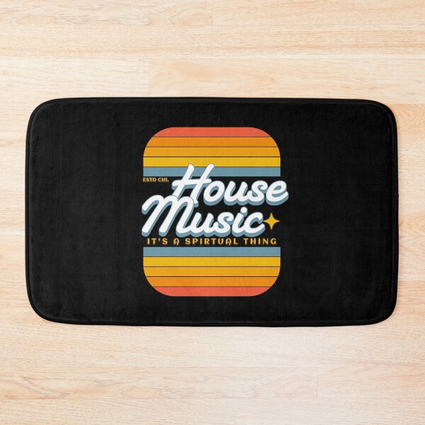 Item preview, HOUSE MUSIC  - Staged Gradient retro (white)  designed and sold by Discothreadz.