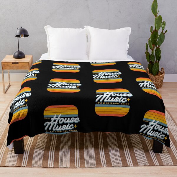 Item preview, HOUSE MUSIC  - Staged Gradient retro (white)  designed and sold by Discothreadz.