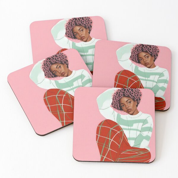 Item preview, Un-Confine, Free Spirit Colorful People, Plaid Check Pattern Black Woman Afro, Tartar Fashion Eclectic Bohemian, Hep Chic Illustration Painting designed and sold by 83oranges.com.