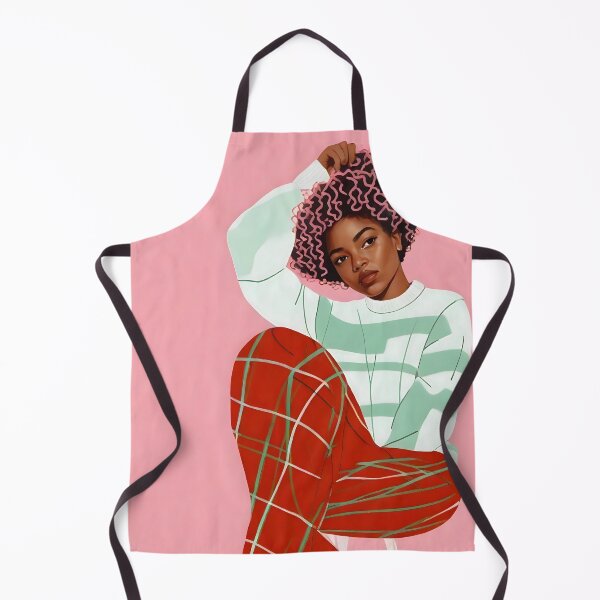 Item preview, Un-Confine, Free Spirit Colorful People, Plaid Check Pattern Black Woman Afro, Tartar Fashion Eclectic Bohemian, Hep Chic Illustration Painting designed and sold by 83oranges.com.