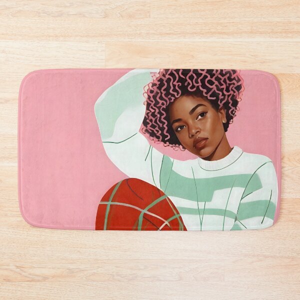Item preview, Un-Confine, Free Spirit Colorful People, Plaid Check Pattern Black Woman Afro, Tartar Fashion Eclectic Bohemian, Hep Chic Illustration Painting designed and sold by 83oranges.com.