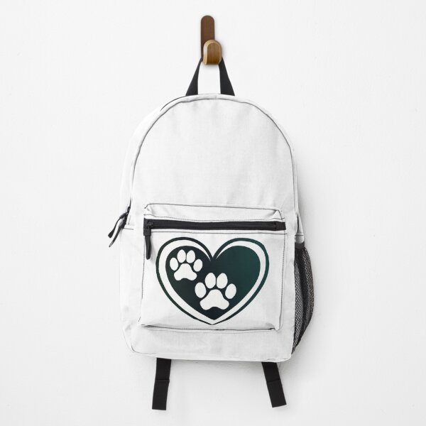 Item preview, Cute Dog Paws in Black to Green Gradient Stylized Heart designed and sold by MoePark.