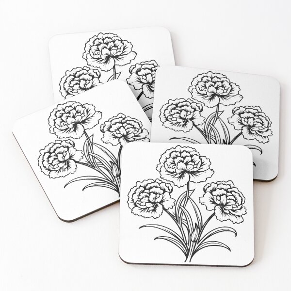Item preview, Carnation Flower Pink Bloom Petals Bouquet Meadow Floral designed and sold by inkoutninja.