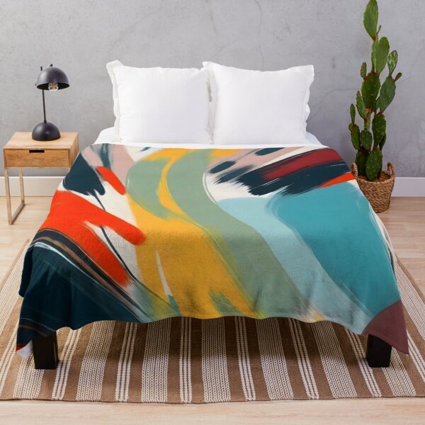 Item preview, Painted Deliciousness, Spring Colorful Eclectic Bohemian Abstract, Brush Strokes Contemporary Modern Art designed and sold by 83oranges.com.