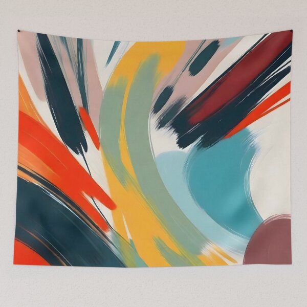 Item preview, Painted Deliciousness, Spring Colorful Eclectic Bohemian Abstract, Brush Strokes Contemporary Modern Art designed and sold by 83oranges.com.