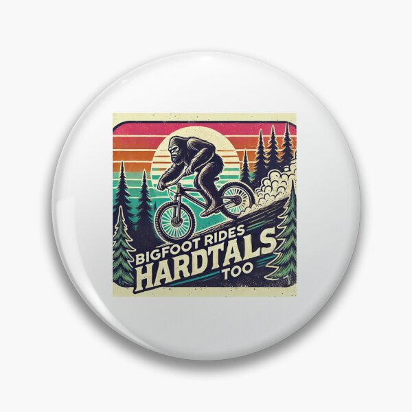 Artikelvorschau, Bigfoot Rides Hardtails Too Lustiges Mountainbike-Rennfahrer-T-Shirt entworfen und verkauft von RQD Designs.