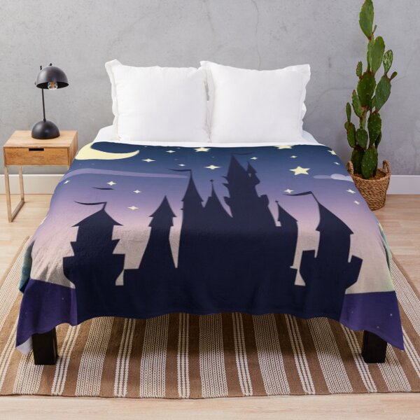 Item preview, Enchanted Castle Nights – Dreamy Starry Sky Fantasy Art designed and sold by Retro Kingdom Boutique.