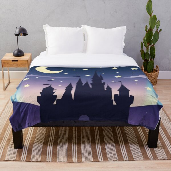 Item preview, Enchanted Castle Nights – Dreamy Starry Sky Fantasy Art designed and sold by Retro Kingdom Boutique.