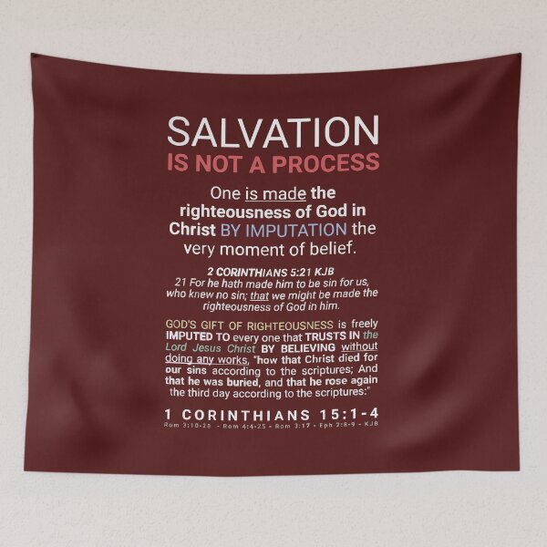 Item preview, Saved By Grace Through Faith Made Righteous In Christ 1 Cor 15 designed and sold by teenugs.