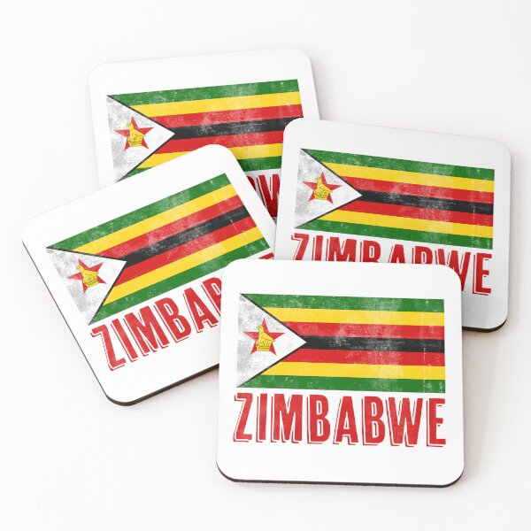 Item preview, Flag of Zimbabwe "Grunge" Look designed and sold by KTSubz Faith & Fun Designs.