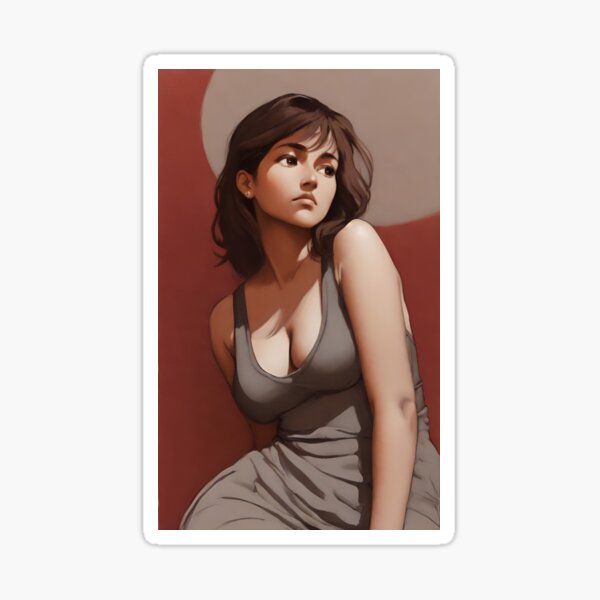 Item preview, A calm and contemplative girl, Art Print  designed and sold by Lezabound.