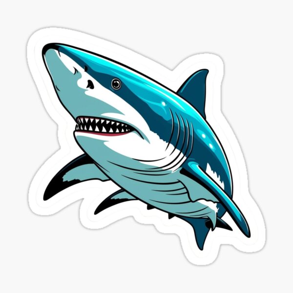 Item preview, Oceanic White tip Shark Sticker designed and sold by Kmezel.