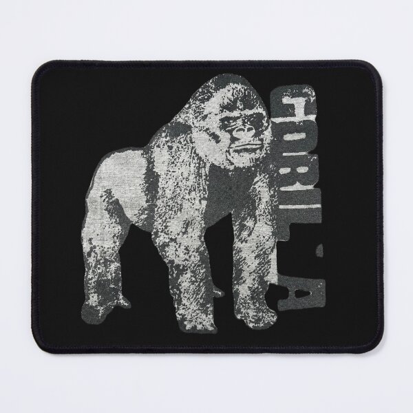 Item preview, Estampado llamativo de gorila sobre tela gris designed and sold by Wiredart.