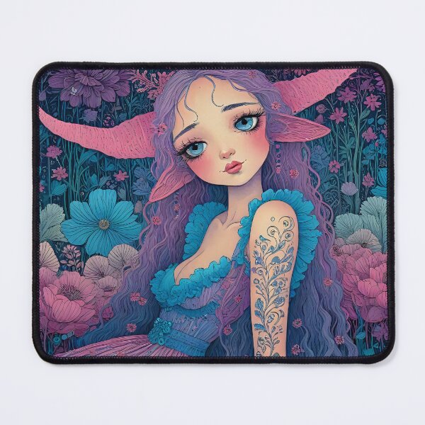 Item preview, Forest fae and pastle flowers  designed and sold by FernAndFoxArt.