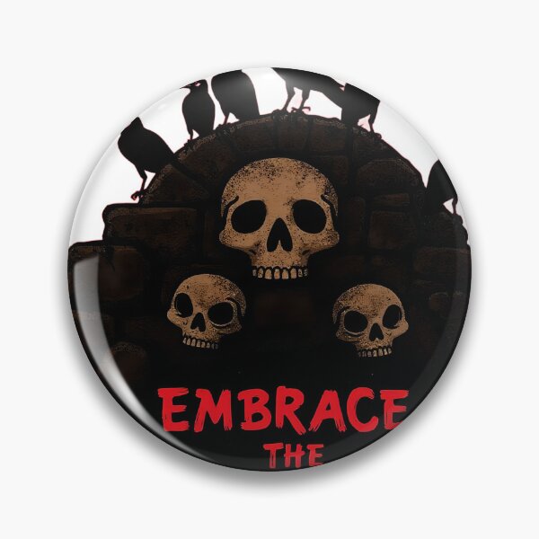 Item preview, Embrace the Shadows Halloween Skull Ravens Red Black designed and sold by ABSOLUTCREATIVE.