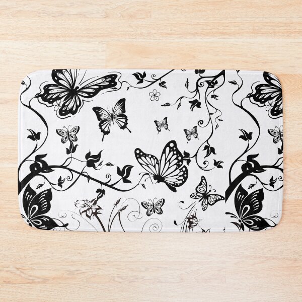 Item preview, flowers and butterflies black and white designed and sold by HofD.