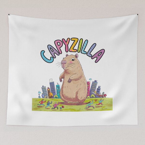 Item preview, Capyzilla, capybara invasion, cute, funnyfits70, Humor, Funny, retro, vintages, funny quotes, animal humor, designed and sold by FunnyFits70.