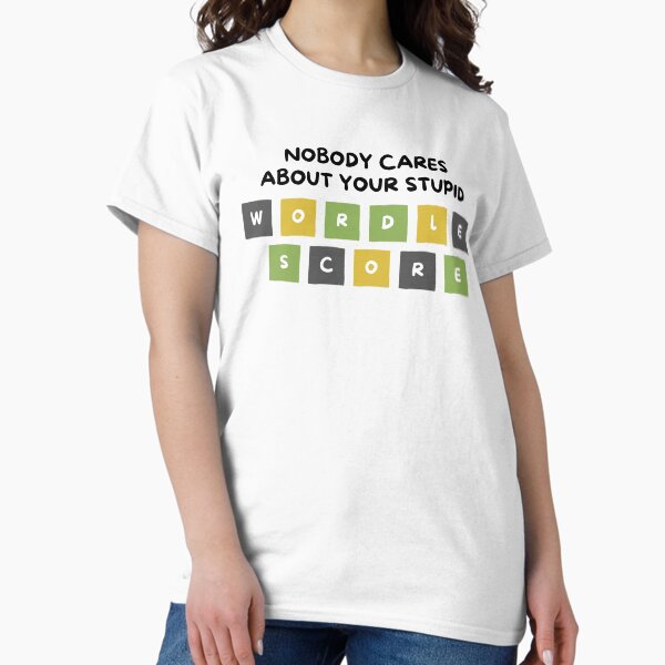 Vista previa del artículo con la obra «A nadie le importa tu estupidez - Wordle Lovers», diseñado y vendido por Kdramasaddict.