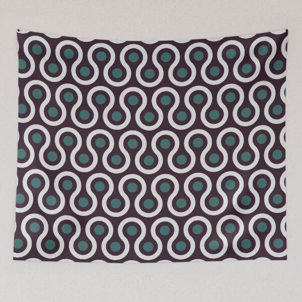 Item preview, Geometric Pattern: Looped Circles: Duchess designed and sold by Red Wolf.