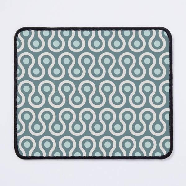 Item preview, Geometric Pattern: Looped Circles: Seafoam designed and sold by Red Wolf.