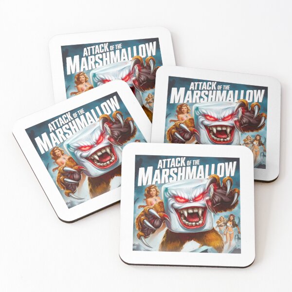 Item preview, Attack of the Killer Marshmallow, horror, marshmallow, monster, funnyfits70, Humor, Funny, retro, vintages, funny quotes, animal humor, designed and sold by FunnyFits70.