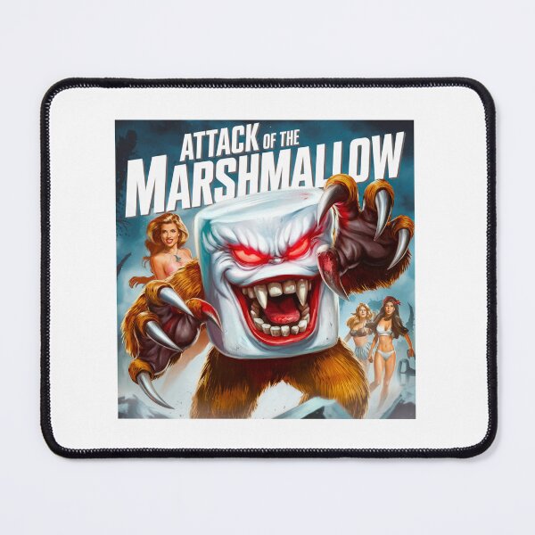 Item preview, Attack of the Killer Marshmallow, horror, marshmallow, monster, funnyfits70, Humor, Funny, retro, vintages, funny quotes, animal humor, designed and sold by FunnyFits70.
