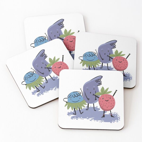Item preview, Three Happy Berries with little arms and smiles for a child. designed and sold by jasmineberry.