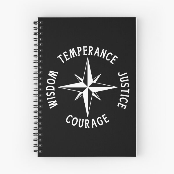 Item preview, Stoicism Compass Four Stoic Virtues TEMPERANCE JUSTICE COURAGE WISDOM designed and sold by Carl's Clothing.