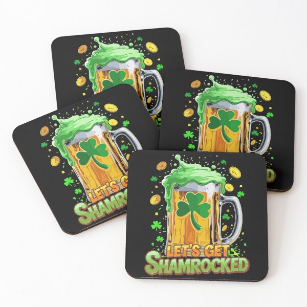 Item preview, St Patricks Day Fun - Let's Get Shamrocked - Funny Beer Joke designed and sold by philippo artworks.