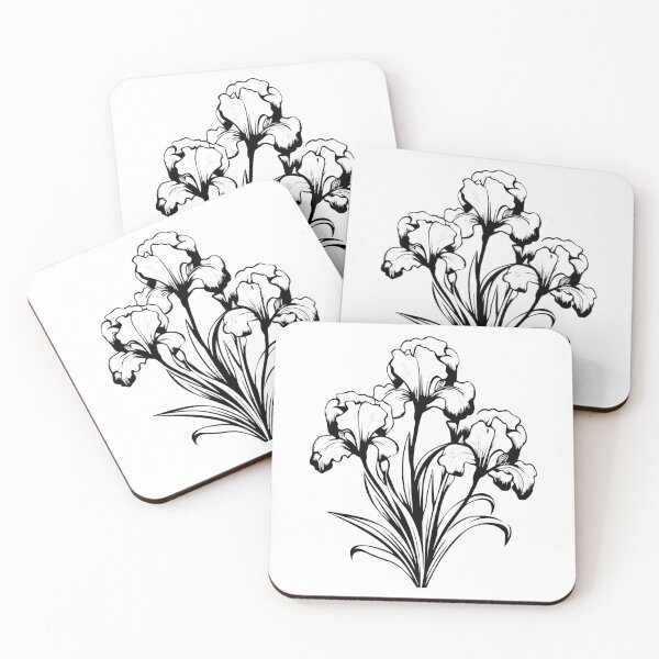 Item preview, Iris Flower Bloom Bouquet Garden Floral Dutch Germanica designed and sold by inkoutninja.