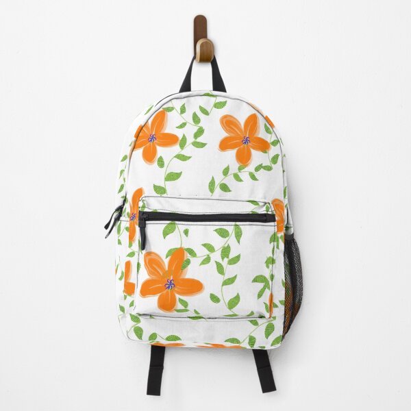 Item preview, Orange flowers with leaf seamless pattern designed and sold by Nimkaew.