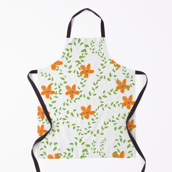 Item preview, Orange flowers with leaf seamless pattern designed and sold by Nimkaew.