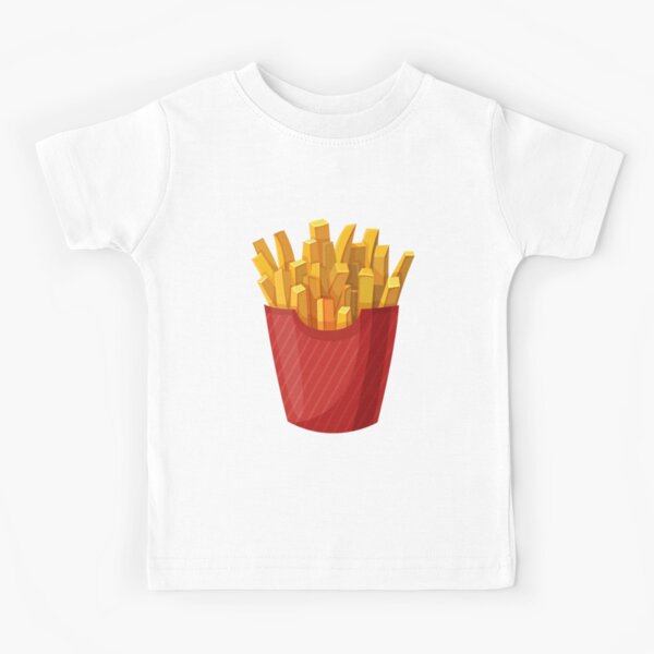 Gomop Cute French Fries Summer Basic Kids Short Sleeve Tee Short T Shirts 