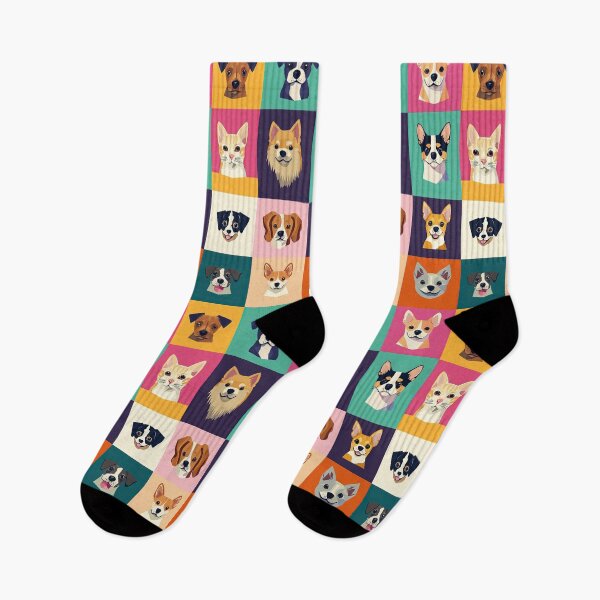 Item preview, Happy cartoon dogs and cats in a square layout designed and sold by Piotrek0001.