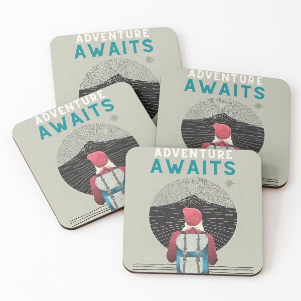 Item preview, Adventure Awaits – Vintage Travel Poster | Explorer Backpack Art designed and sold by danfreeze.
