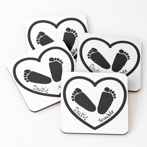 Item preview, Foot Prints In A Heart - Baby Twins  designed and sold by cherrynat1.