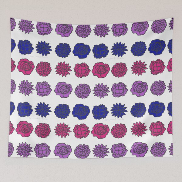 Item preview, Bi Flower Flag designed and sold by SpectacledPeach.
