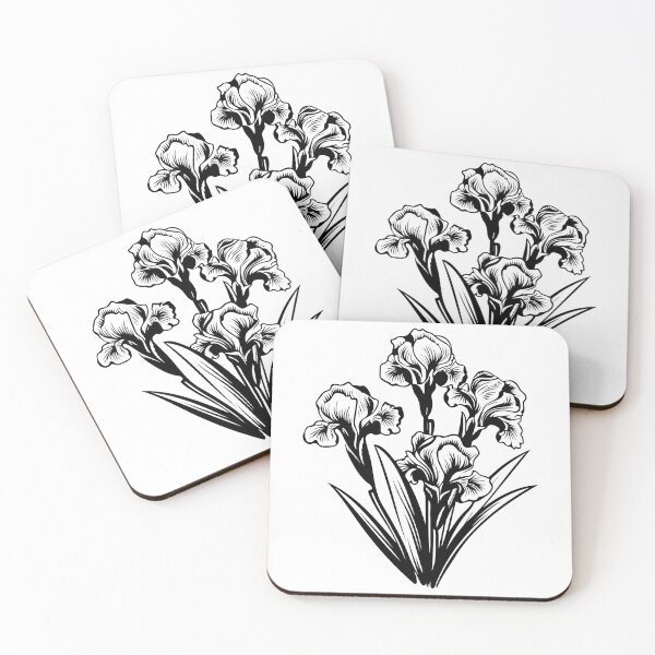 Item preview, Iris Flower Bloom Bouquet Garden Floral Dutch Germanica designed and sold by inkoutninja.