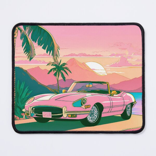 Item preview, Pink Convertible By The Coastal Beach Sunset Tropic designed and sold by Pink Space Studio.