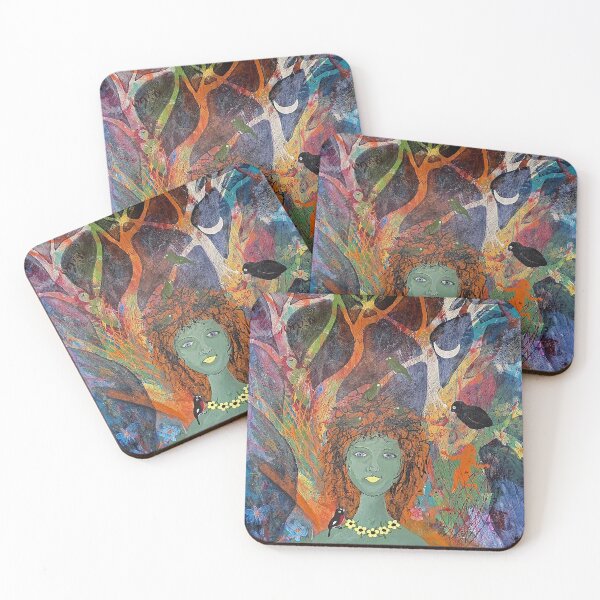 Item preview, Forest Girl with Birds designed and sold by Leonie Mac Lean.