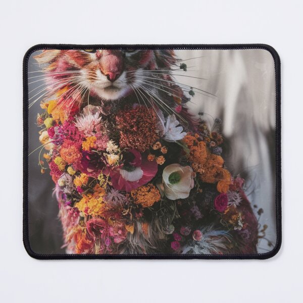 Item preview, Whimsical Flower Cat Art – Floral Fantasy Feline Illustration designed and sold by joanwatson45.