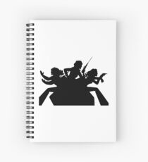 ANGELS BLACK Spiral Notebook