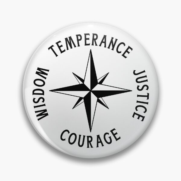 Item preview, TEMPERANCE JUSTICE COURAGE WISDOM 4 Stoic Virtues Stoicism designed and sold by Carl's Clothing.