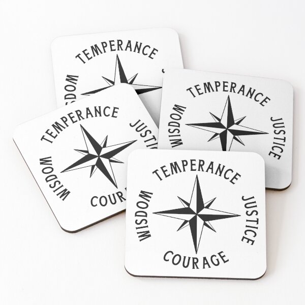 Item preview, TEMPERANCE JUSTICE COURAGE WISDOM 4 Stoic Virtues Stoicism designed and sold by Carl's Clothing.