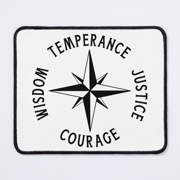 Item preview, TEMPERANCE JUSTICE COURAGE WISDOM 4 Stoic Virtues Stoicism designed and sold by Carl's Clothing.