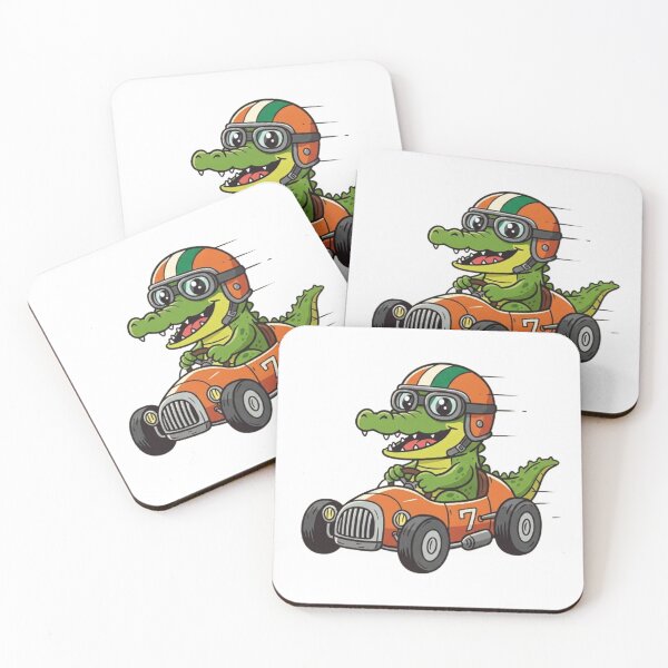 Item preview, CUTE BABY CROC RACE CAR DRIVER designed and sold by likbatonboot.