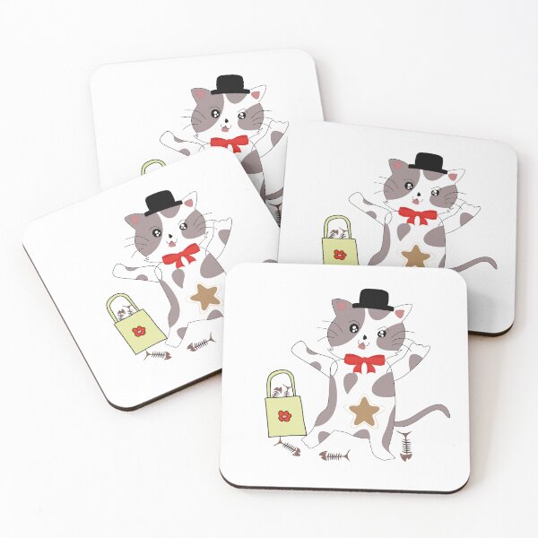Item preview, Kitten and his fish bonds. designed and sold by RIYA SIRI.