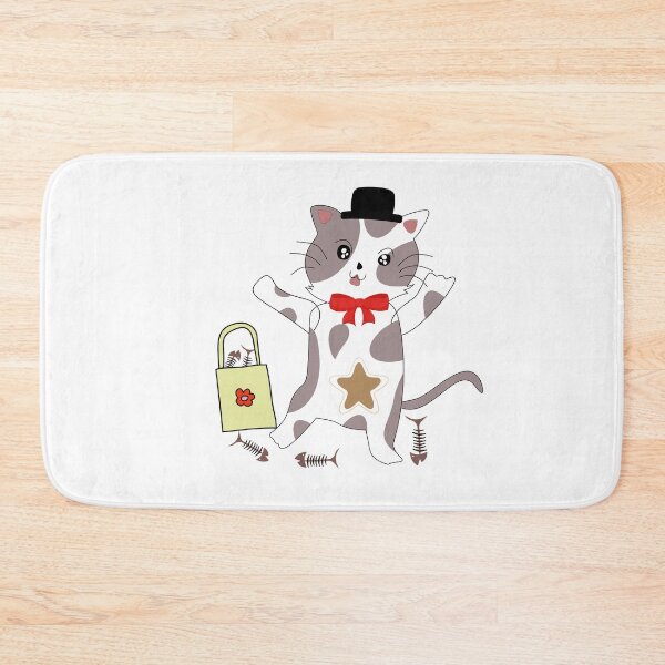 Item preview, Kitten and his fish bonds. designed and sold by RIYA SIRI.