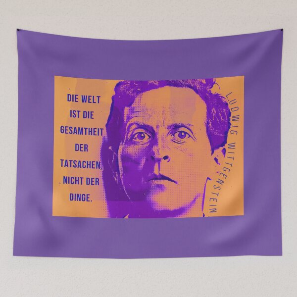 Item preview, Ludwig Wittgenstein quote:  Die Welt ist die Gesamtheit der Tatsachen, nicht der Dinge designed and sold by artbleed.